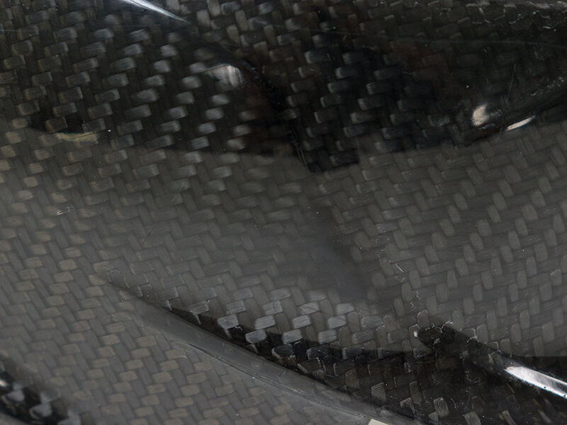 Carbon fiber helmet detail