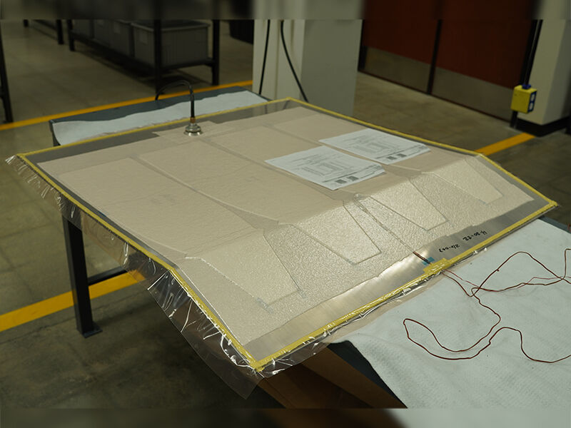 Marine carbon fiber fins in production