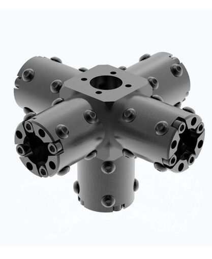 CARBONNect - Main Block with Five Adapters - Aluminum - For 1.5-inch ID Round Tubing