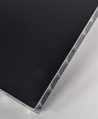 Sandwich Panel – Kynar® Black Finish - Aluminum 3.6lb Honeycomb Core (3/8" cell) - Aluminum Skins (0.040") - 48" X 96" x 0.375" (1219 x 2438 x 9.5mm)