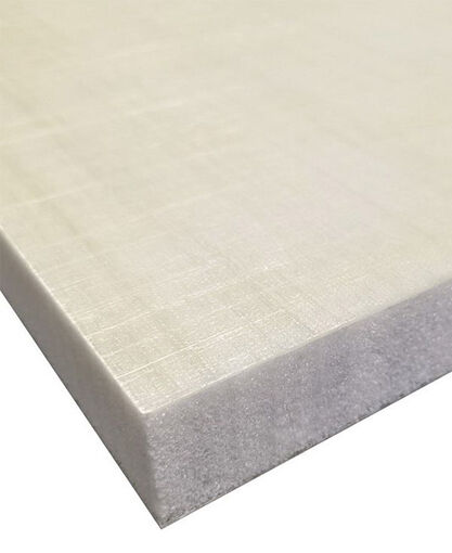 Sandwich Panel - Polyester Foam Core 8.4 Cubic ft (0.68") - Thermoplastic Glass Fiber-Reinforced Face Sheets (0.035") - Peel Ply Texture - 48 x 96 x 1.50 inch