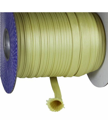 Dry Braided Aramid Sleeve - Biaxial +/-45° - Light & Medium-Weight -  (+options)