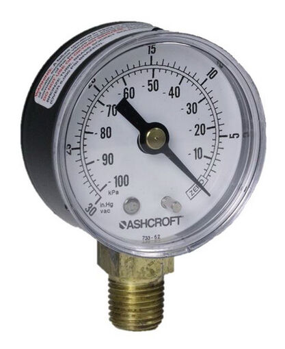 Dual-Scale Vacuum Gauge - 30" Hg-0