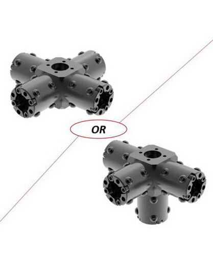 CARBONNect - Main Block with Four Adapters - Aluminum - For 1.0-inch ID Round Tubing