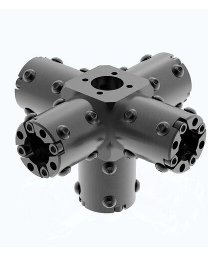 CARBONNect - Main Block with Five Adapters - Aluminum - For 1.0-inch ID Round Tubing