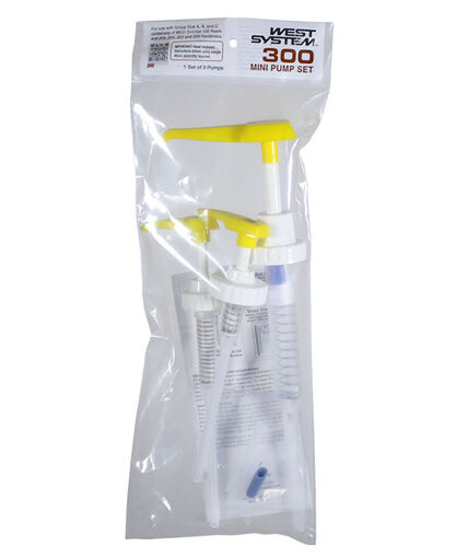 West System - 3 Pump Set - Resin + Hardener Groups ~1 qt. & ~1 Gal Kits (Group A, B, & C)
