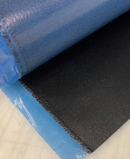 Prepreg - Fiberglass Woven (7781 E-Glass) - 39.37" Wide x 36" Long x 0.010" Thick - 32% Resin Content w/Black pigment (461 gsm OAW) - 250F Resin