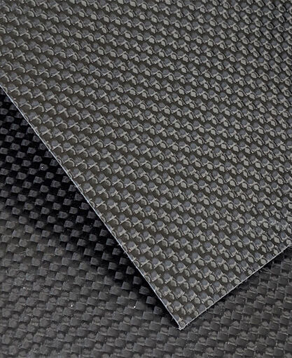 Carbon Fiber Veneer - 3K Plain Weave - Standard Modulus - Gloss / Adhesive Backing - 48" x 48" x 1/64"