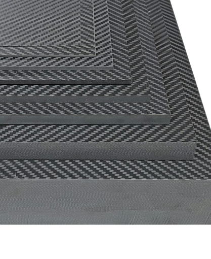 Carbon Fiber Sheet - Twill Weave - Standard Modulus - Matte - 12" x 12" x 1/64"