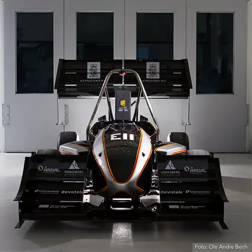 FSAE Racecar in white garage