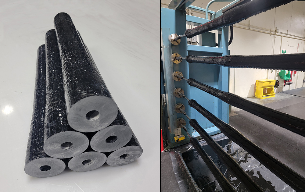 Frac plug billets and filament winding process
